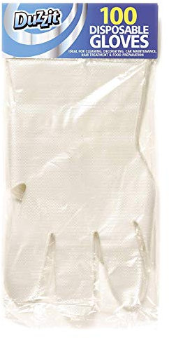 2 X Pack of 100 Disposable Clear Gloves