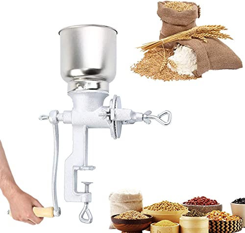 GOTOTOP Macinino manuale per cereali Macchina per macinare il grano con manovella Caffè Mais Dado Farina Mulino Strumento Attrezzatura Speciale Cibo 32 x 43cm