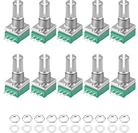 sourcing map 10Stück 10K Ohm Varistor Doppelrotations-Kohleschicht Kegel Potentiometer