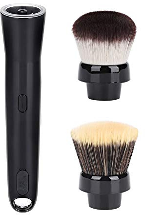 Pincel de maquillaje eléctrico, pincel de maquillaje giratorio automático con base y cabezales de pincel colorete Pinceles de maquillaje recargables
