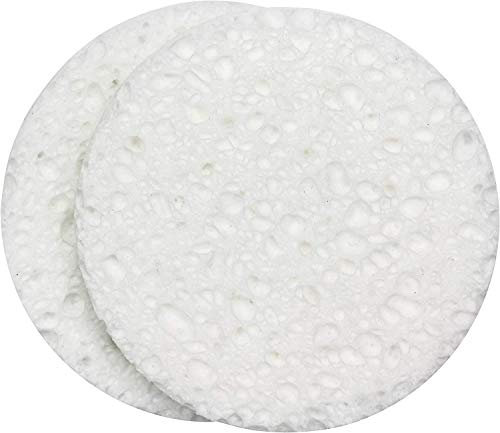 Maelsa - Eponge visage X2 en cellulose naturelle 7,5 cm - cette éponge élimine toutes les traces de maquillage et impuretés, nettoie la peau