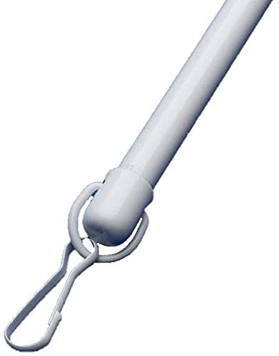 rewagi – Alu Schleuderstab, Schleuderstange, Gardinenzubehör - Farbe: weiß, aluminium – 4 Stück Länge: 75 cm, 100 cm (Farbe: weiß 75 cm)