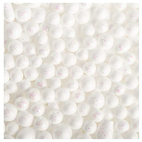 com-four® Weihnachtsdeko - wunderschöner Kunstschnee für Weihnachten - Schneeball als Verzierung für Tisch, Tür und Fenster (weiß - mittel)