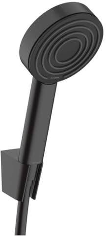 hansgrohe Duschset Pulsify S, Duschkopf mit Schlauch und Halterung, Handbrause mit 1 Strahlart, Mattschwarz