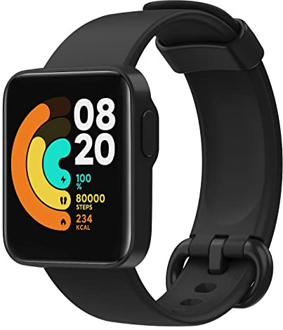 MoKo Armband Kompatibel mit Xiaomi Mi Watch Lite/Redmi Watch, Weiches Silikon Sportarmband Ersatzarmband Uhrenarmband - Schwarz