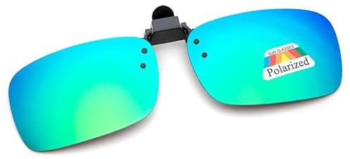 Multibao Fashion Polarised Clip On Flip Style Sunglasses UV400 Polarized driving Fishing Green Blue