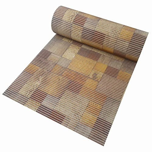Badematte Bodenbelag Duschvorleger - Holz Braun Eckig 65 x 50 cm - Weichschaum Bodenmatte Badteppich Antirutsch Vorleger Matte