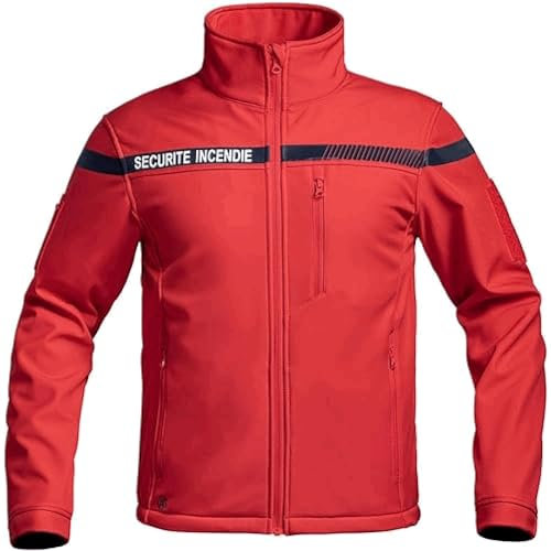 A10 Equipment Veste softshell Sécu-One sécurité incendie rouge