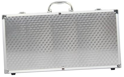 Amagogo Mikrofonkoffer, Hartschale aus Aluminiumlegierung, tragbarer Aufbewahrungskoffer, Mikrofon-Aufbewahrungsbox, Dual-Mikrofontasche für Reisen