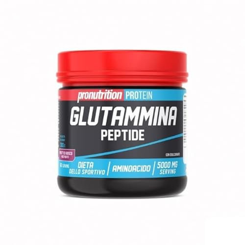 Pronutrition GLUTAMMINA PEPTIDE 300g ai FRUTTI DI BOSCO - Integratore di Glutammina Peptidica in Polvere Aromatizzata.