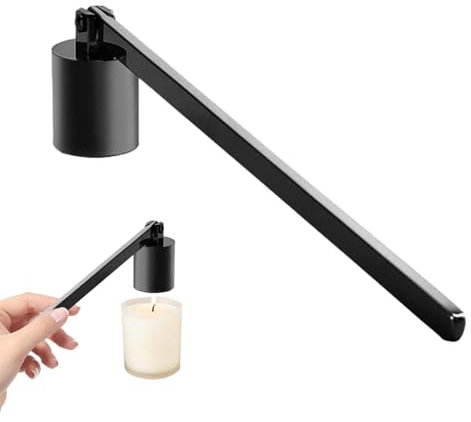 Outil d'extinction de bougie,outil d'extinction de bougie - Outil de couverture de bougie à long manche, bouchon de bougie en acier inoxydable - Accessoire d'éteignoir de bougie noire, art décoratif r