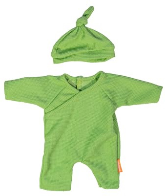 Miniland - Vestiti per Bambola da 32 cm, Accessorio di Abbigliamento per Bambole, Pigiama con Cappello (Verde)
