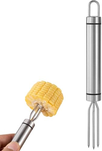 Porte-torchis, porte-maïs pour le maïs sur le COB,Porte-maïs en acier inoxydable, fourche de pomme de terre réutilisable | Gadget de cuisine multifonctionnel, barbecue et outils de barbecue de grillad