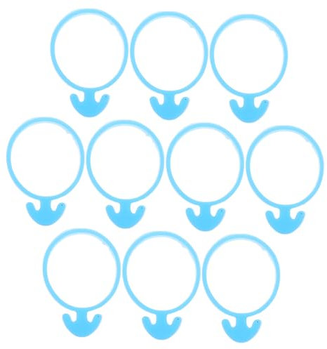 Lurrose 10 Pezzi Anello Di Tubatura in Silicone Piccole à Poche Per Glassa Cravatte Per Sacchetti Di Glassa à Poche Riutilizzabile Kit à Poche Gel Di Silice Sky-blue