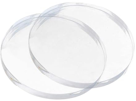 Runda akrylskivor, genomskinliga skivor, 2 stycken runda akrylskivor, tjocklek 4 mm, rund akrylpanel, perfekt for displaydesign och gör-det-själv-projekt(Diameter 150mm)