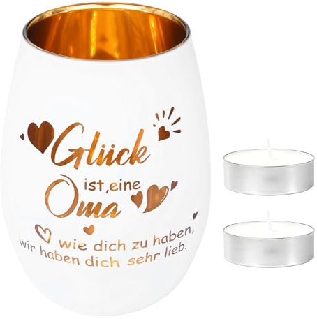 Regalos para abuela, portavelas con velas, portavelas, calendario de Adviento, regalo de Navidad para la mejor abuela, regalos de cumpleaños (regalos para la abuela)
