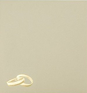 25 Quadratische Hochzeit Ringe Gold Briefumschläge 15 x 15 cm 150 x 150 mm Zart Creme Verschluss: feuchtklebend Grammatur: 120 g/m²