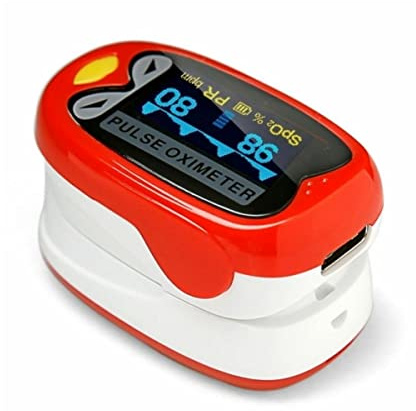 Mobiclinic ®, Py03, Barnens pulsoximeter, Fingerpulsoximeter, Syremättnad i fingret, Rolig fågeldesign, Säker och pålitlig