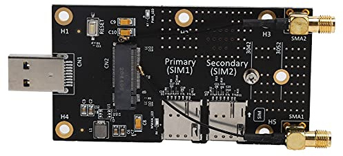 Adattatore da NGFF (M.2) a USB3.0, Adattatore Wireless da Scheda M.2 a Porta USB con Connettore per Antenna con Slot per Scheda SIM per Modulo 3G/4G/5G, Supporto Doppio per Connettore a Pressione per