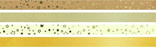 Fröbelsterne Stars 96 Papierstreifen Gold/Natur