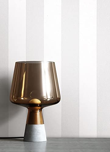 Newroom Tapete Grau Vliestapete Streifen - Streifentapete Landhaus Weiß Linien Modern inkl. Tapezier-Ratgeber