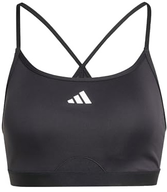 adidas Sujetador Deportivo Aeroreact con Soporte de luz para Mujer, Color Negro