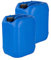 kanister-vertrieb® 2x 20 L Kanister Wasserkanister Kunststoffkanister blau DIN61+ Etiketten