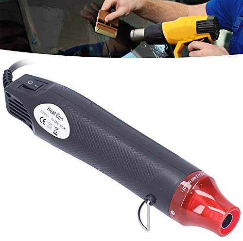 Mini Heißluftpistole, 300W 200℃ Manuelle Heißluftfön, heat gun, Handheld Heissluftgebläse, für Handwerk Prägen, Schrumpfschläuche,Epoxidharz,Erhitzte Schrumpfung,CE-Zulassung,Grau(EU Plug 230V)