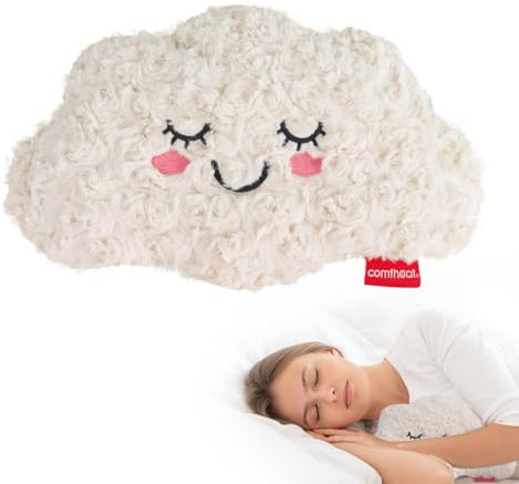 Comfheat Mikrowelle Heizung Pad, warmes beruhigendes Kissen für Kinder, Wolkenform Fuzzy Pad, natürliche Füllungen, feuchte Wärmetherapie für Menstruationsschmerzlinderung
