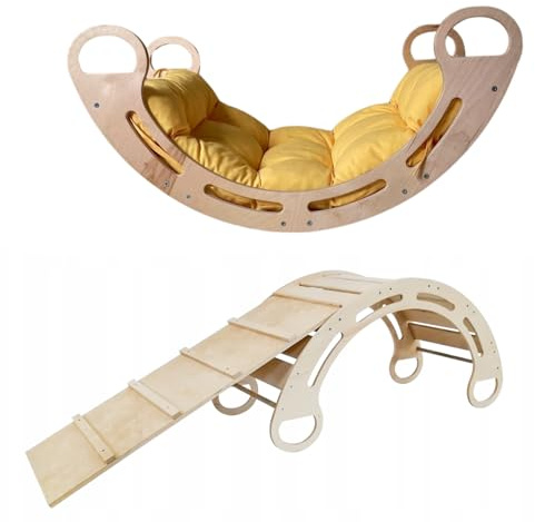 Slevobox Arco Montessoriano per Bambini 85x41x39cm - Arco Montessori - Dondolo Montessori - Arrampicata per bambini - Stimola lo Sviluppo Delle Capacità Motorie
