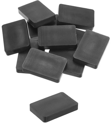 QUARKZMAN 20pcs Cuñas Plásticas, 60x40x10mm (L*An*Grosor) Espaciadores de Plástico Cuñas para Azulejos Placas de Compensación Niveladores Flexibles para Ventanas Muebles Puerta, Negro