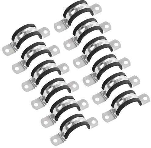 YIEMI Colliers de serrage, 63 mm de diamètre, sangle de tuyau en acier inoxydable 304, collier de serrage pour tube, tuyau ou cordon métallique (12 pièces)