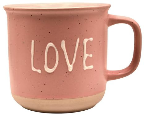 Shopi Zone LOVE präglad keramisk och porslinsmugg - minimalistisk och sofistikerad design för romantiska gåvor