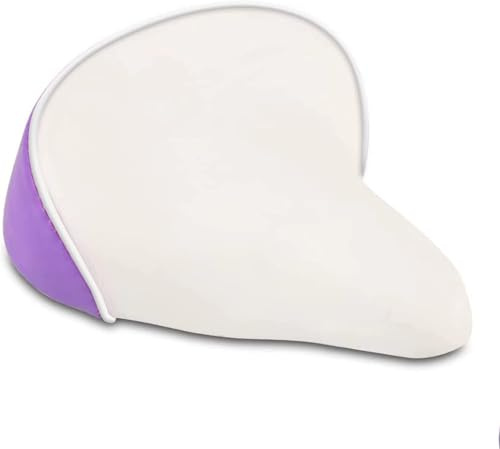 Silikon Gel und Memoryschaum Gepolsterter Breiter Kinderfahrradsattel – Bequemer Sitz für 12-20 Zoll Mädchenfahrräder, Mountainbikes und Rennräder, geeignet für 22,2 mm Sattelstütze, Lila