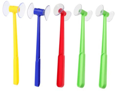 Vaguelly Lot de 5 Jouets Marteau à Ventouse en Plastique pour Garçon et Filles, Développement Intellectuel et Motricité Fine, Jeu Éducatif Préscolaire pour École et Couleur Aléatoire