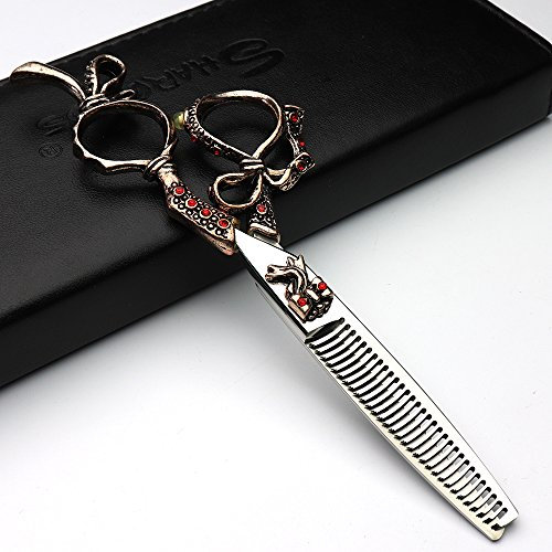 Japon 440 C Cheveux Salon Studio outils de modelage Professional 6 pouces Coupe de cheveux Ciseaux + ciseaux à effiler