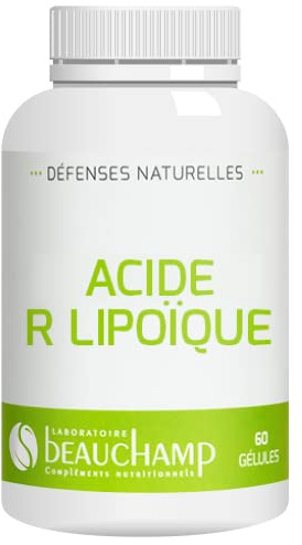 Laboratorio Beauchamp - Suplemento dietético Ácido R ALFA-LIPOICO - 60 cápsulas - Antioxidante - Antienvejecimiento celular - Desarrollado en Francia