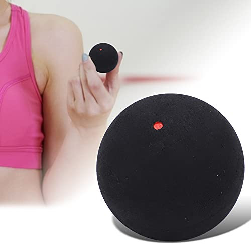 Squash Bälle, 1,5 Zoll, Gummi-Single-Dot-Squashschlägerbälle mit Hoher Geschwindigkeit, Squashbälle Sport Squash Ball, High Bounce Squash-Ball, für Racquetball-Spielübungstraining(Roter Punkt)