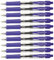Soennecken Gelschreiber mit Druckmechanik | Gelstift – Gelroller – Geltintenroller – Rollerball | Weiche gummierte Griffzone für ermüdungsfreies Schreiben | Strichstärke 0,4 mm M | Farbe Blau | 10 Stü