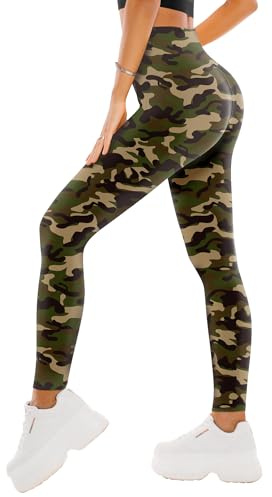 SINOPHANT High Waisted Leggings for Women, Buttery Soft Elastic Opaque Tummy Control Leggings, Plus Size Workout Gym Yoga