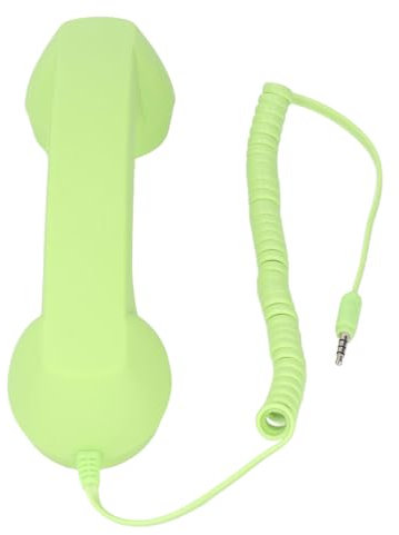 Ricevitore Telefonico retrò, Facile da Usare Ricevitore per Cellulare Cordless Elegante Resistente Alle Radiazioni per i Viaggi a Casa (GREEN)