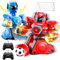 Herenear Robot Kombat Teledirigido con Muñeca Eyectora, 2 Piezas RC Robot Juguete con Luz LED y Música, 360° RobotCombate de Boxeo, Coche de Fútbol Teledirigido Regalos para Niños 6 Años