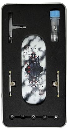 34mm Pro Fingerboard Complete 34 * 96mm Maples Wood Deck,UV Printing Graphic 4.0 Trucks Regular kingpins & 5 Urethane Bearing Wheels-Op3ra V3-Queen of OP3RA