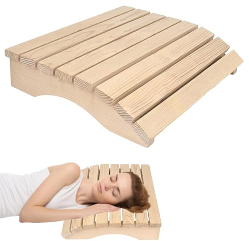 Poggiatesta per sauna ergonomico, durevole, in legno, comodo schienale per sauna, accessorio per sauna a barile, bagno di vapore o casa SPA, 35 x 32 x 8,5 cm