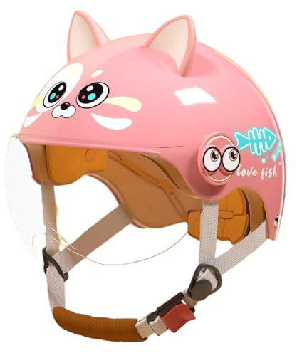 Casque Enfant Léger Multisports pour 3 À 16 Ans, Casque De Vélo/Trottinette avec Visière, Casque À Motifs pour Garçons Et Filles