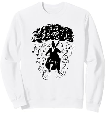 Musicien violoncelliste Pluie-Musique-Notes Violoncelle Sweatshirt