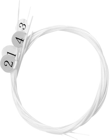 Ciieeo 4 Stück Robuste Nylon Ukulelensaite Ersatzsaiten mit Klarem Klang und Gutem Sustain für 21/23/26 Zoll Ukulele Zubehör