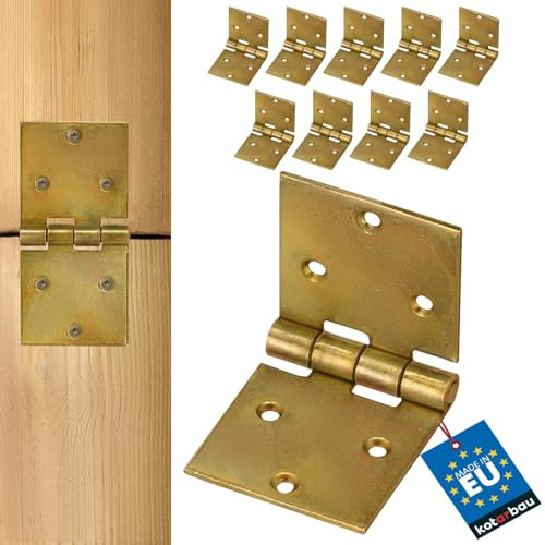 KOTARBAU Kistenband - Bisagra para muebles (10 unidades, 10 unidades, 100 x 50 mm), color amarillo