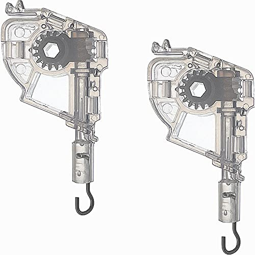 2pcs Low Profile Wand Tilter Mechanism with 7/32 Hexagon Shaped Gear Hook Connection for Low Rail Horizontal Wood and Faux Wood Blinds headrail