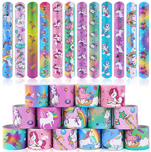 Flintronic - Lote de 30 pulseras de golpe para niños, pulseras Snap multicolor para niños, niños, niñas, cumpleaños, One Size, Algodón Cuero Lino Metal